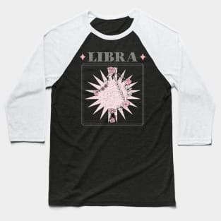 Floral Zodiac: Astrology Sign Libra Baseball T-Shirt